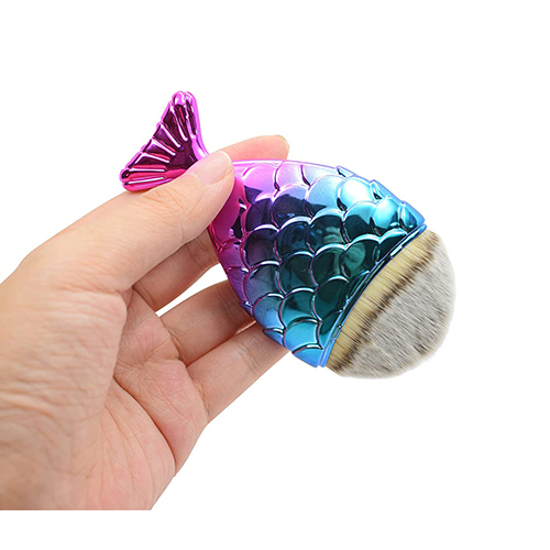 fish scale makeup brush fishtail bottom brush protection box cover comicool shop