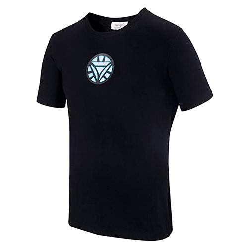 glow in the dark iron man arc reactor shirt comicool shop