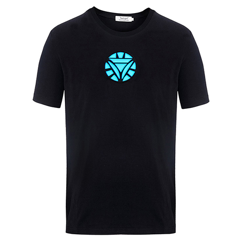 glow in the dark iron man arc reactor shirt comicool shop