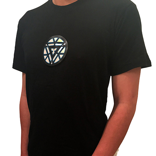 glow in the dark iron man arc reactor shirt comicool shop