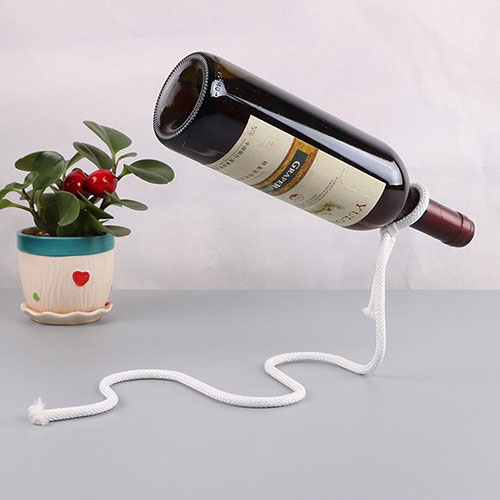 magic rope wine bottle suspension stand comicool shop