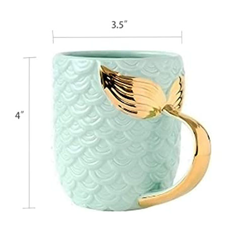 mermaid mug - fish scale and tail design coffee mug comicool shop