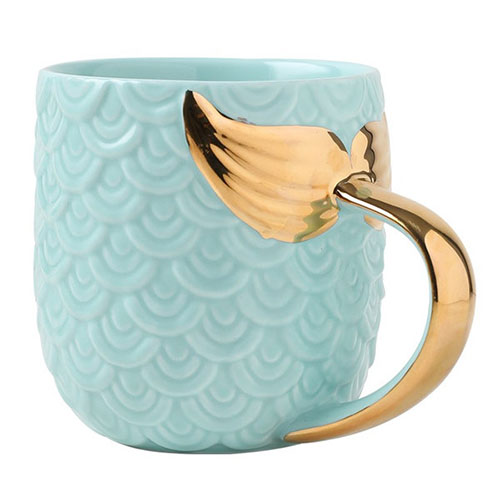 mermaid mug - fish scale and tail design coffee mug comicool shop