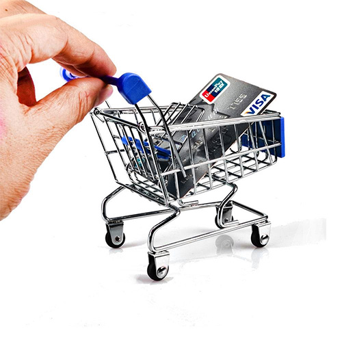 miniature shopping cart - desktop office tools holder comicool shop