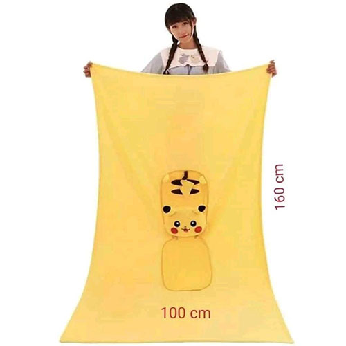 pikachu 2-in-1 pillow blanket comicool shop